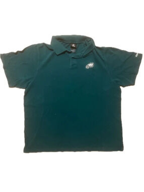Y2K Reebok Philadelphia Eagles Green Polo, Size Large
